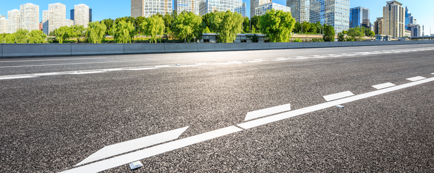 road marking testing large roads highways