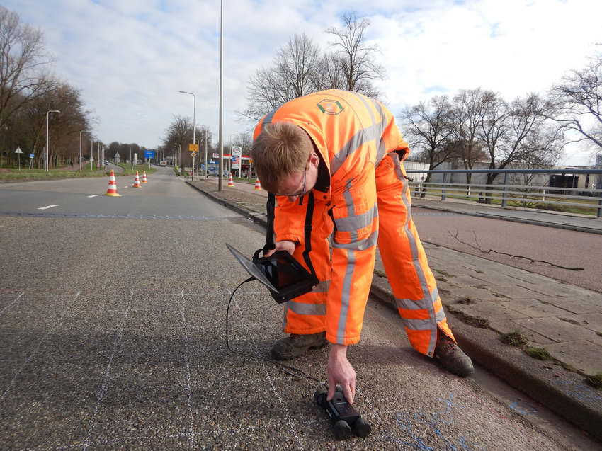 Profometer bridge inspection before drilling