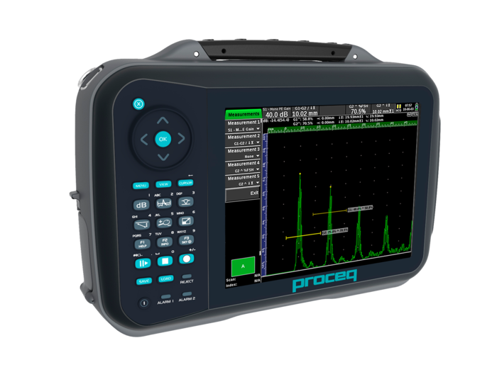 FD100 UT Inspección por ultrasonidos para diferentes tipos de materiales, metálicos y no metálicos, como el composite o el plástico