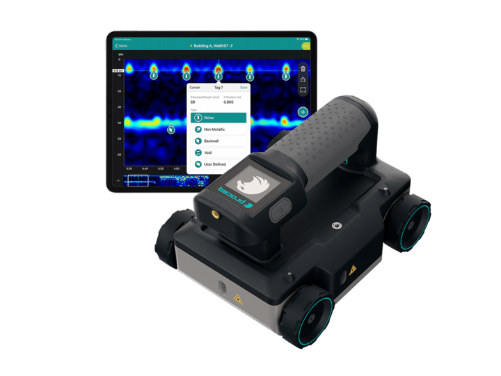 Proceq GP8000 GPR concrete scanner object detection