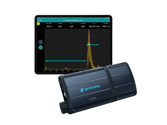 UT8000 Portable ultrasound flaw detector for different types of material and components. Delivering fully traceable inspection data and rapid report creation.