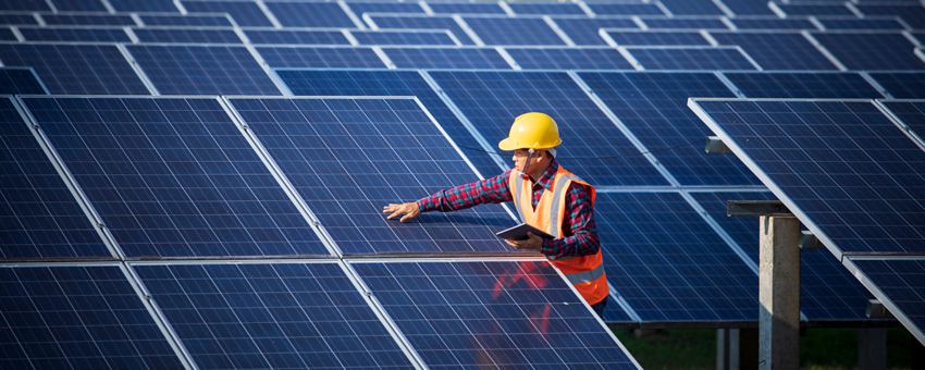 inspection of solar panels